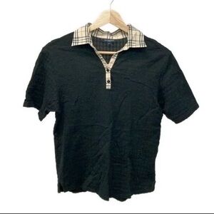 Burberry Golf Half-Sleeve T-Shirt women's Size M – Black × Beige × Burgundy